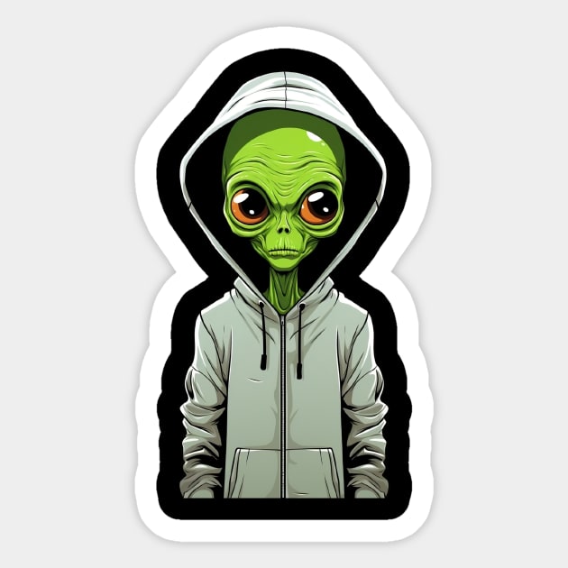 This Is My Human Custome I'm Really An Alien Sticker by WoodShop93